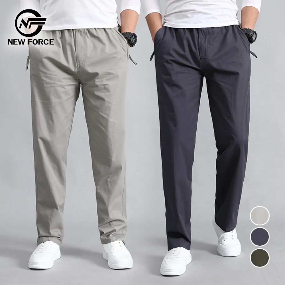 NEW FORCE 純棉直筒拉鍊寬鬆休閒長褲-3色可選 歷史價格詳細信息