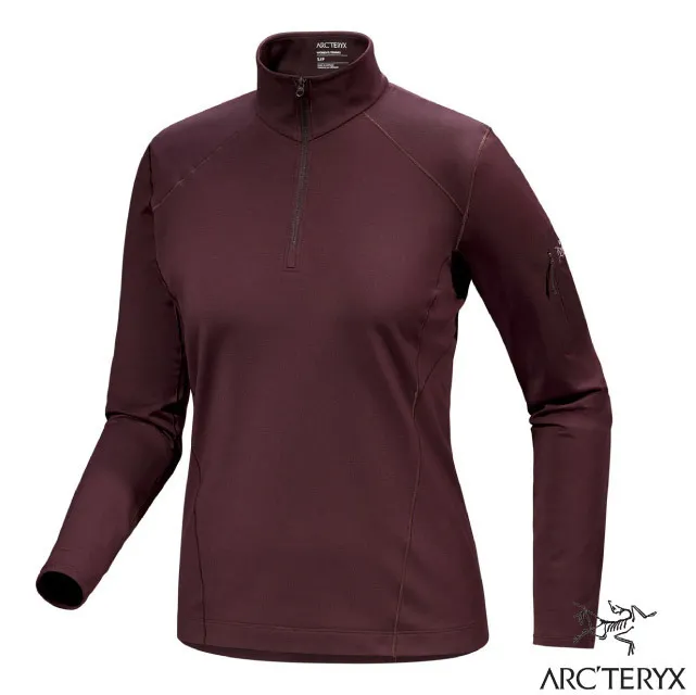 【ARCTERYX 始祖鳥】女 Rho 彈性透氣登山健行保暖連帽套頭衫.中層衣.帽T/面罩式兜帽/X000007326 黑 歷史價格詳細信息