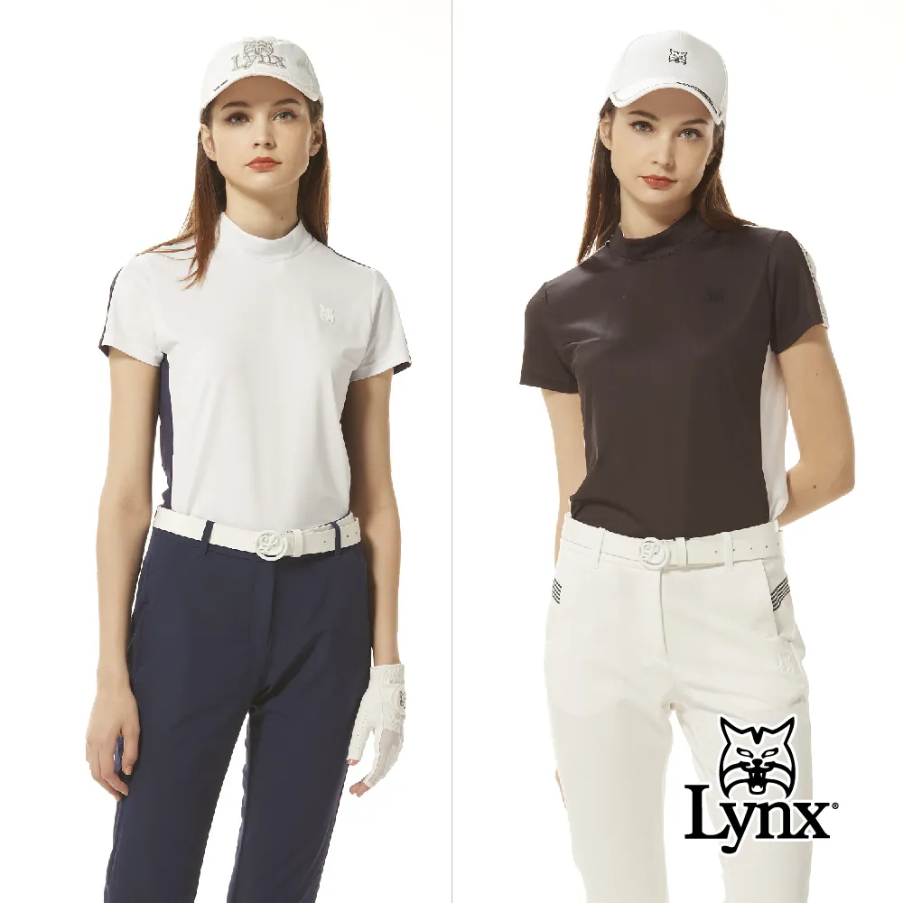 【Lynx Golf】女款合身版吸溼排汗配色線條設計立體貼膜造型長袖POLO衫/高爾夫球衫(三色) 歷史價格詳細信息