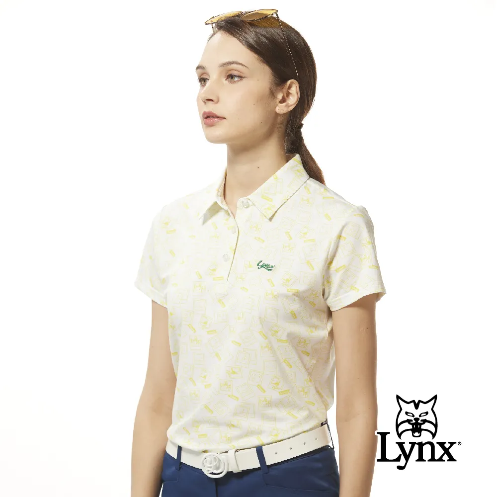 【Lynx Golf】女款吸溼排汗機能織帶剪接設計後背山貓沖孔配布造型無袖背心(二色) 歷史價格詳細信息