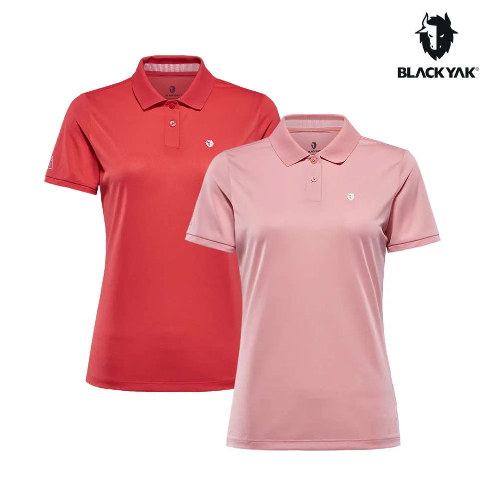 【BLACKYAK】女 ICE NECK短袖POLO衫 (粉紅/白色)  登山 運動 POLO衫 上衣 | BYAB1WC101 歷史價格詳細信息