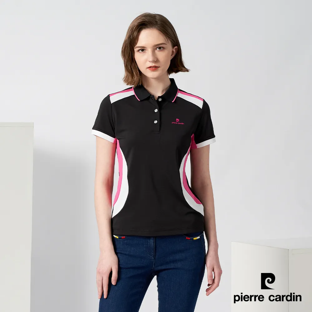 【pierre cardin 皮爾卡登】女款 吸濕排汗胸前印花長袖polo衫-紫色(4225203-28) 歷史價格詳細信息