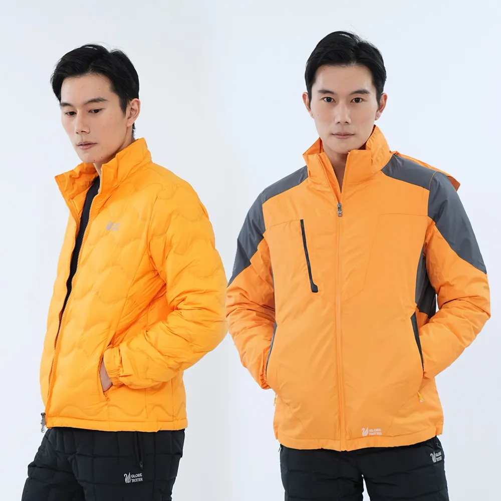 遊遍天下 男款二件式禦寒極暖GlobeTex防水防風保暖羽絨外套 A089深藍灰 歷史價格詳細信息