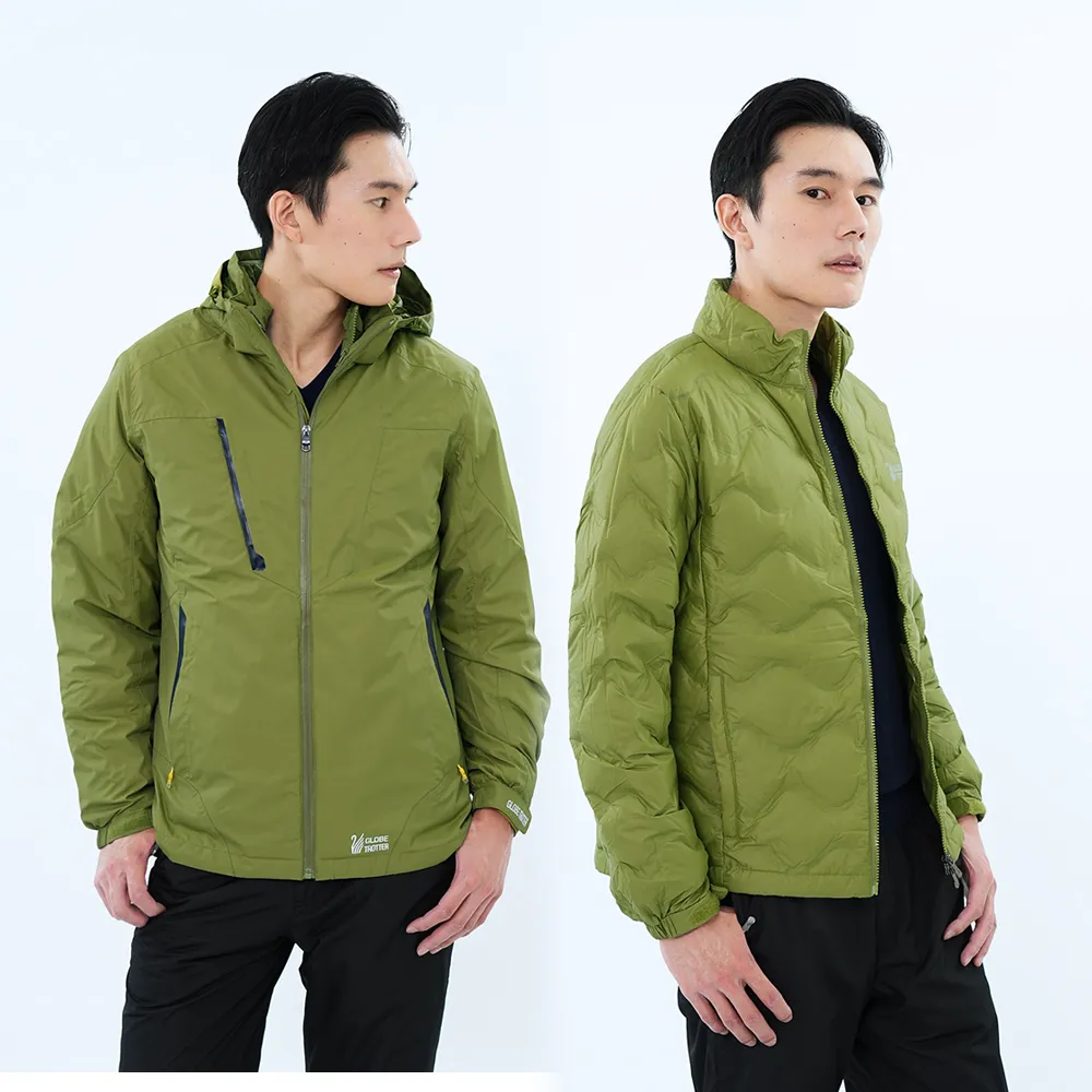 遊遍天下 男款二件式禦寒極暖GlobeTex防水防風保暖羽絨外套 A089深藍灰 歷史價格詳細信息