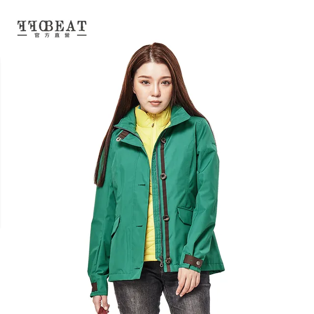 OFFBEAT 女款修身短版防水外套-翠石綠 歷史價格詳細信息