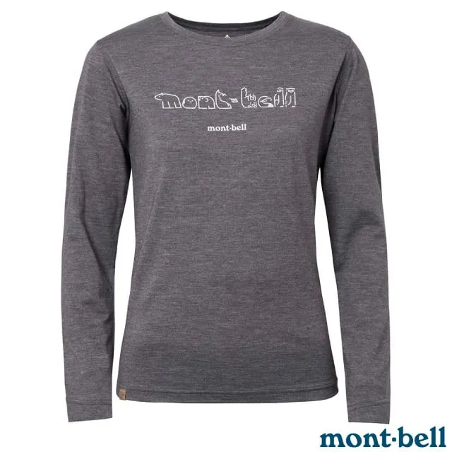 【MONT-BELL】女 Merino Wool Plus 美麗諾羊毛保暖快乾長袖T恤(北方動物) 圓領/1114618 BL 藍 歷史價格詳細信息