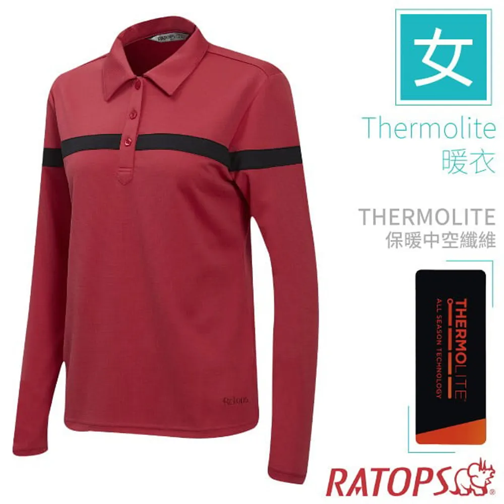 【瑞多仕 RATOPS】男 Thermolite 機能型長袖保暖衣(翻領袖配).半開襟立領衫/DB6104 陶瓷綠/暗黑 歷史價格詳細信息