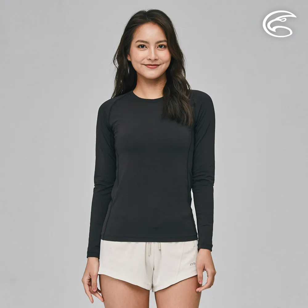ADISI 女Tactel Pro長袖快乾排汗圓領上衣AL2391060 (S-XL) 黑色｜防曬 抗UV 彈性 輕量 歷史價格詳細信息