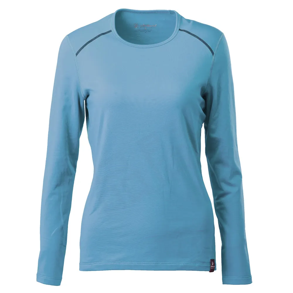 【WILDLAND荒野】女輕能量纖維大圓領印花保暖衣灰藍色 歷史價格詳細信息