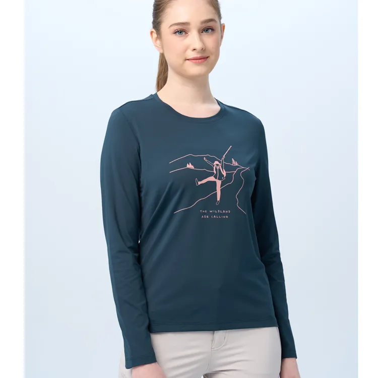 Wildland 荒野 女 女印花透氣抗UV輕薄外套 礦石藍 14W0B11907 歷史價格詳細信息