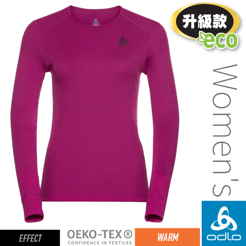 【ODLO】女 ECO 升級型_銀離子保暖型圓領上衣.專業機能型衛生衣.內搭衣/159101-30867 蘋果紅 歷史價格詳細信息