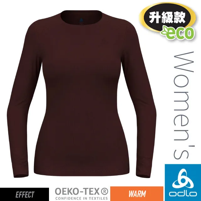 【ODLO】女 ECO 升級型_銀離子保暖型圓領上衣.專業機能型衛生衣.內搭衣/159101-30867 蘋果紅 歷史價格詳細信息