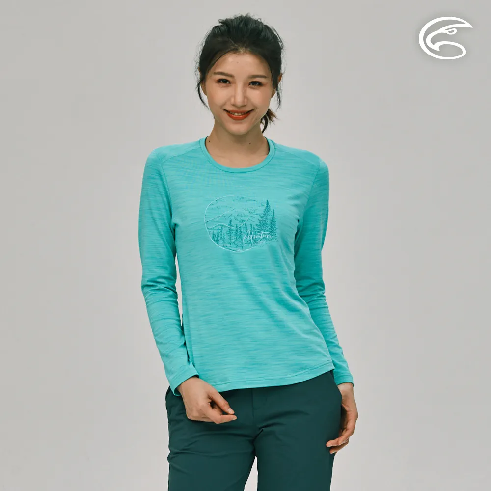 ADISI AL2221015女智能纖維超輕速乾長袖圓領上衣 / 夕陽玫瑰粉 歷史價格詳細信息