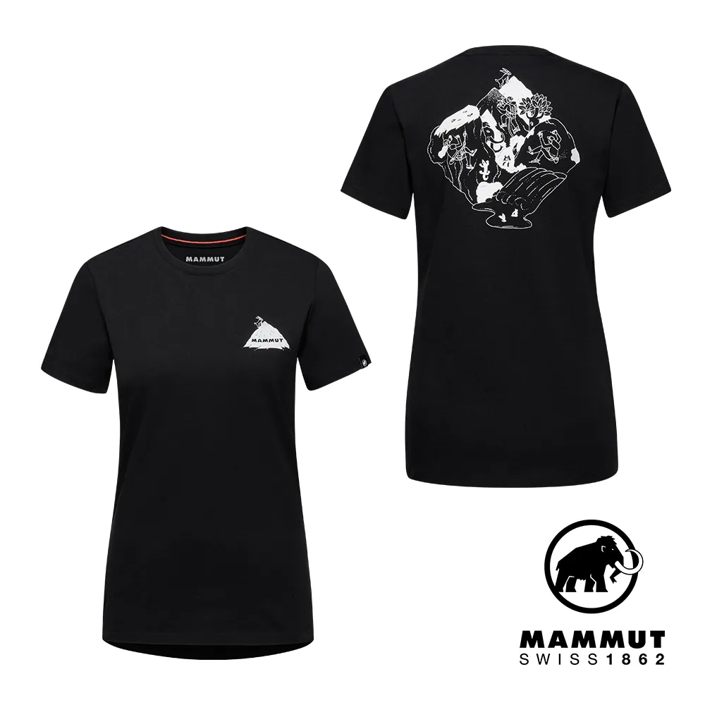 【Mammut 長毛象】Massone T-Shirt Women Crag 有機棉短袖T恤 黑色 女款 #1017-05240 歷史價格詳細信息