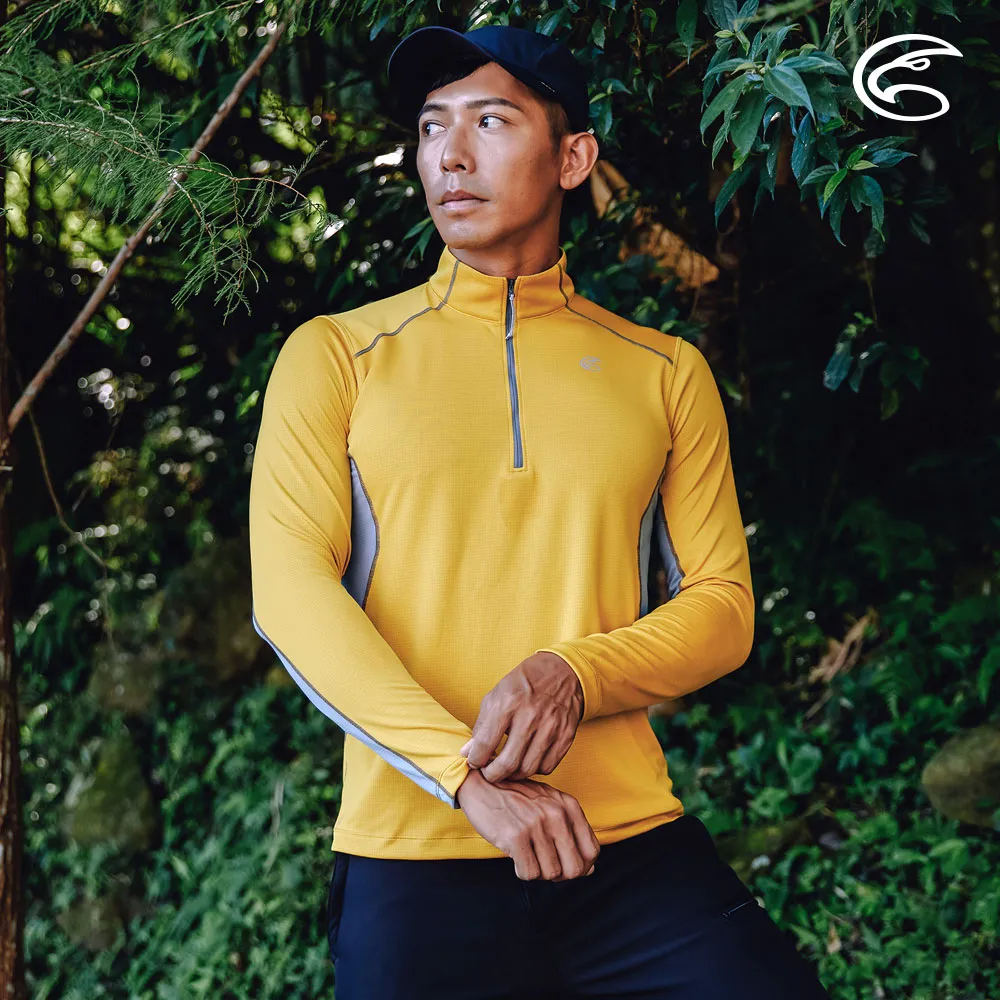 ADISI 男半門襟抗靜電紗(胸前貼袋)透氣快乾長袖上衣AL2321037 (S-XL) 雙色海青 歷史價格詳細信息