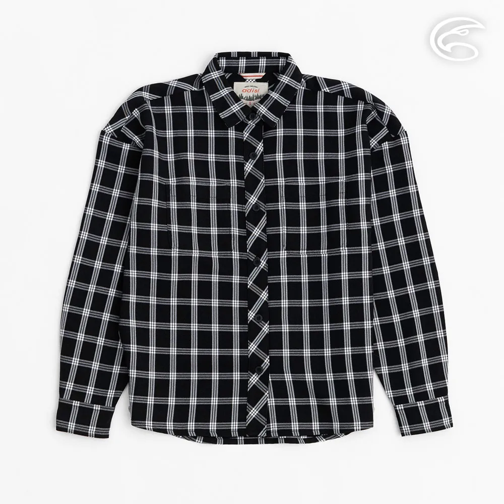 ADISI 女透氣快乾寬版格紋長袖襯衫AL2321078 (M-XL) 牛仔藍｜保暖 吸濕 快乾 透氣 棉感 歷史價格詳細信息