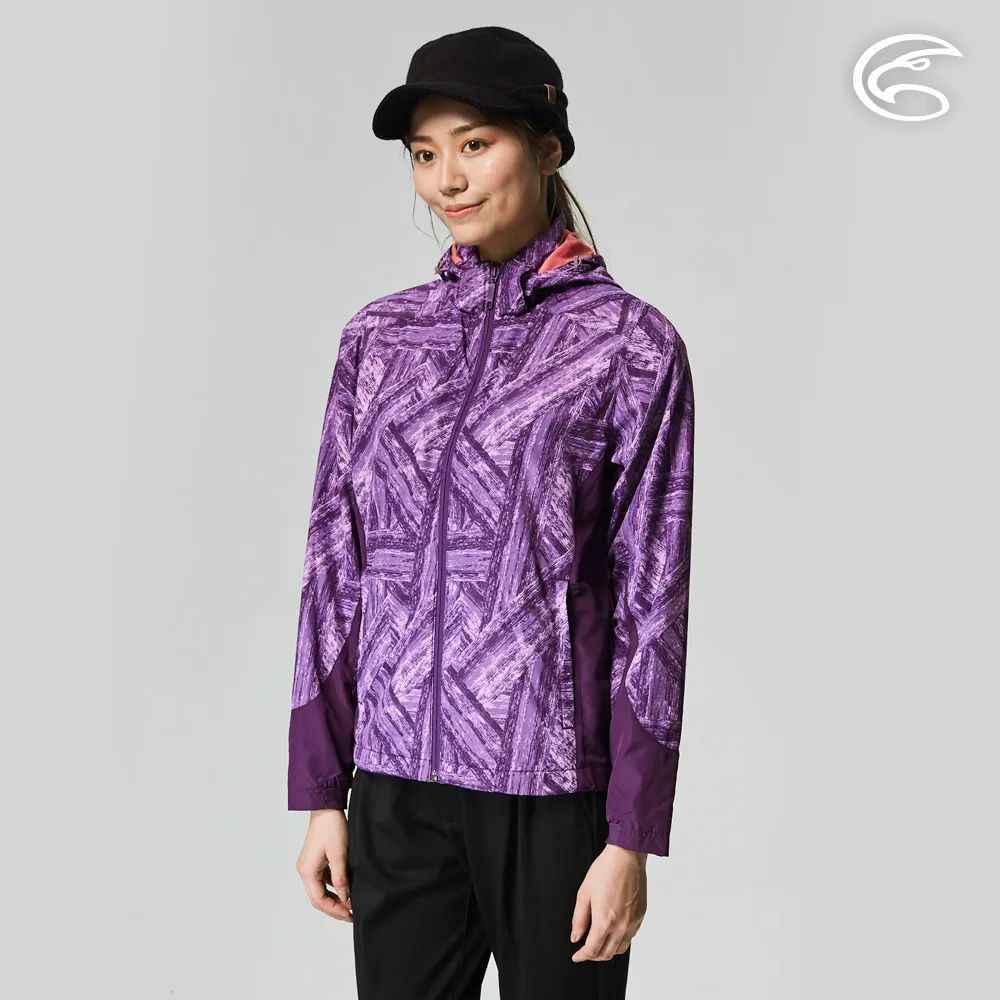 ADISI AJ2121072女超撥水抗風尼網可拆帽外套 / 紫鴨跖草印花 歷史價格詳細信息