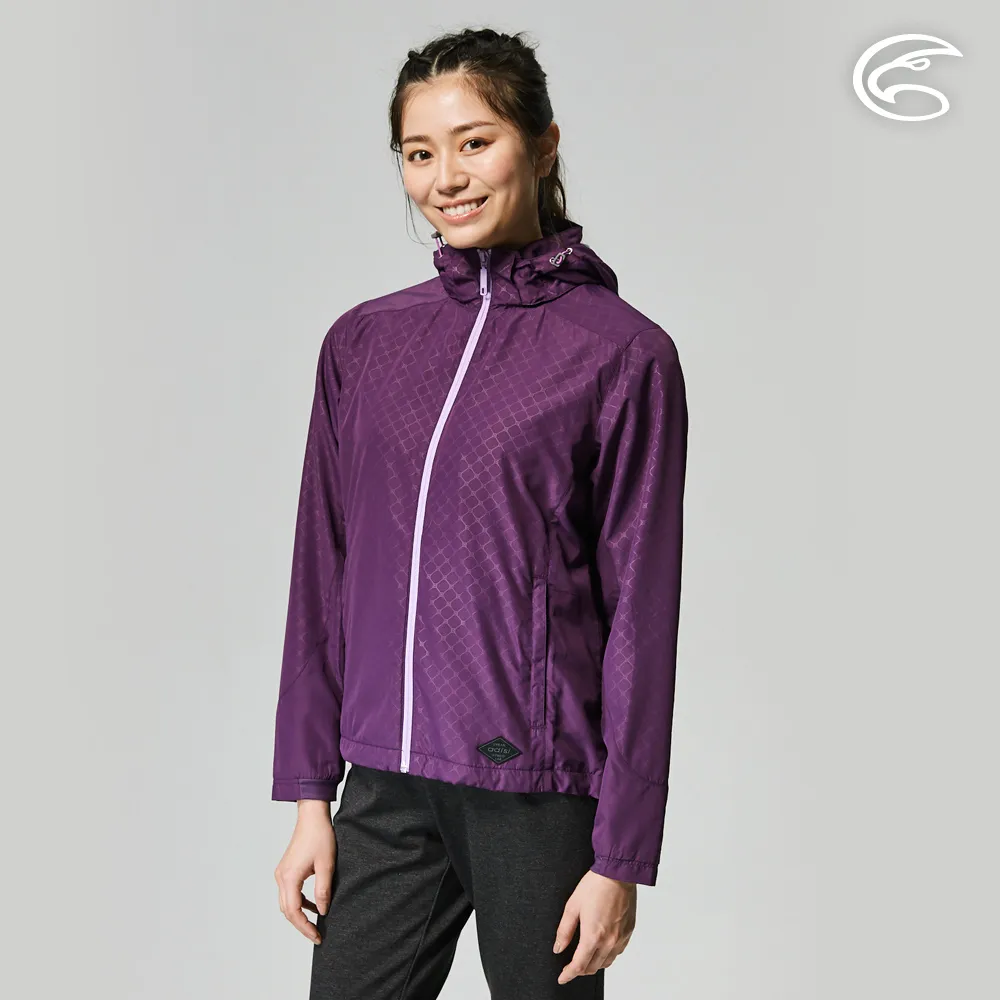 ADISI AJ2121072女超撥水抗風尼網可拆帽外套 / 紫鴨跖草印花 歷史價格詳細信息
