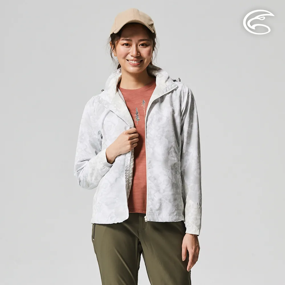 ADISI AJ2121072女超撥水抗風尼網可拆帽外套 / 紫鴨跖草印花 歷史價格詳細信息