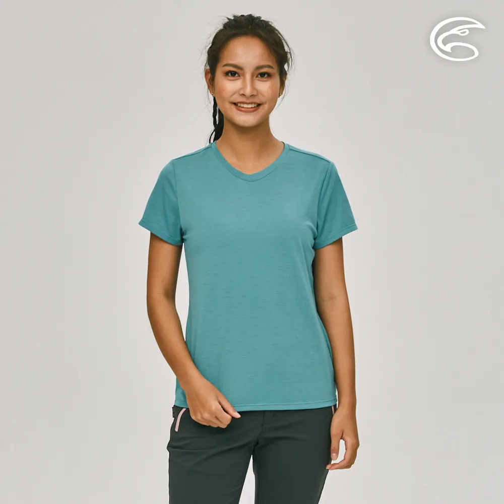 ADISI 女親膚空氣柔感快乾落肩寬短版上衣AL2311023 (S-2XL) 赤褐色｜仿棉感 吸濕排汗 快乾 速乾 歷史價格詳細信息