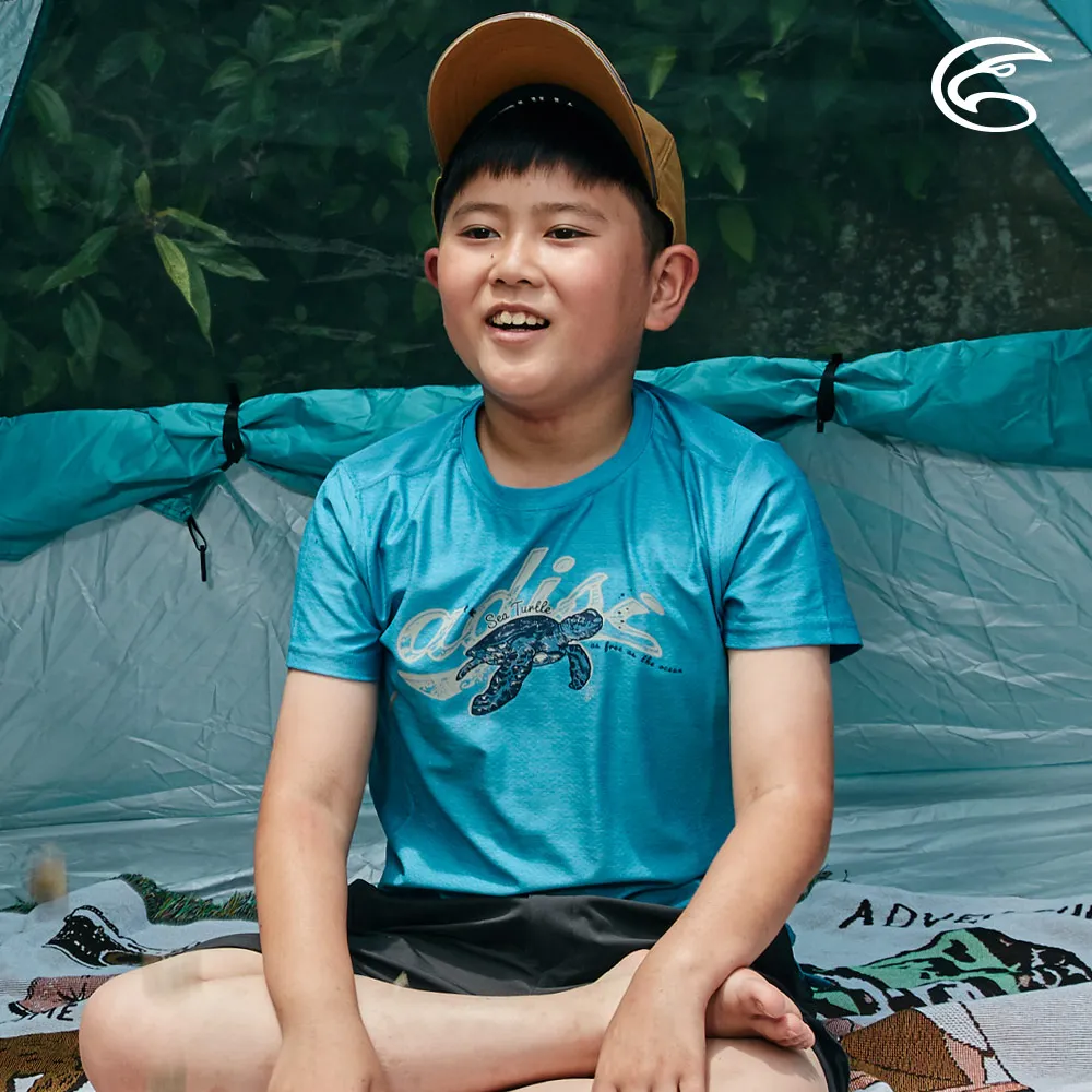 ADISI AL2311018童浪花洞洞短袖圓領透氣圖T/亞德里亞海藍 歷史價格詳細信息