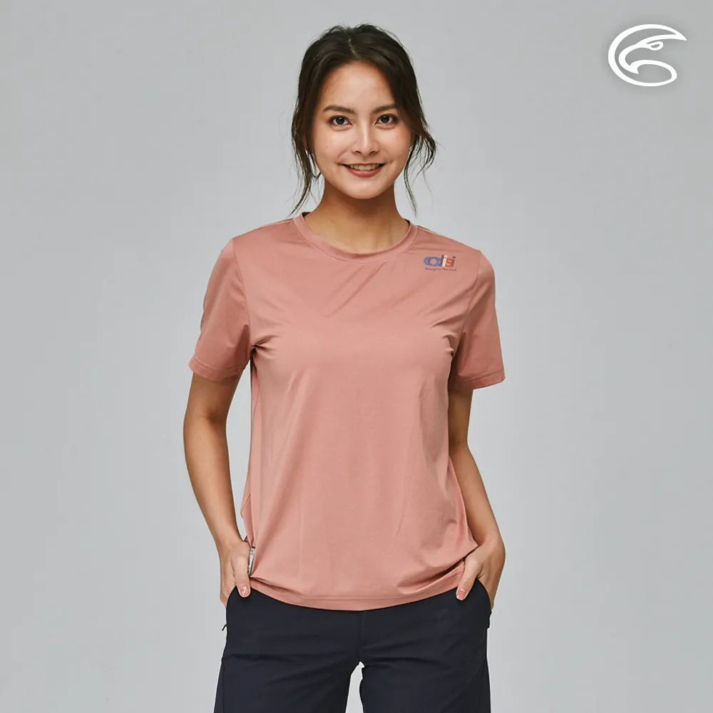 ADISI 女合撚超細纖維抑菌短袖落肩圓領T AL2311085 (S-2XL) 豆沙粉｜抗UV 吸濕排汗 快乾 排汗衣 歷史價格詳細信息