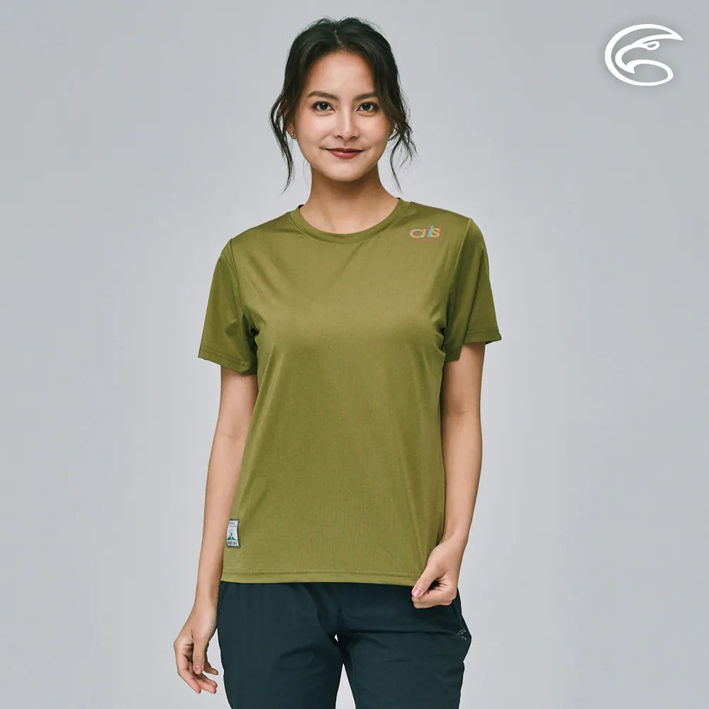 ADISI 女合撚超細纖維抑菌短袖落肩圓領T AL2311085 (S-2XL) 豆沙粉｜抗UV 吸濕排汗 快乾 排汗衣 歷史價格詳細信息