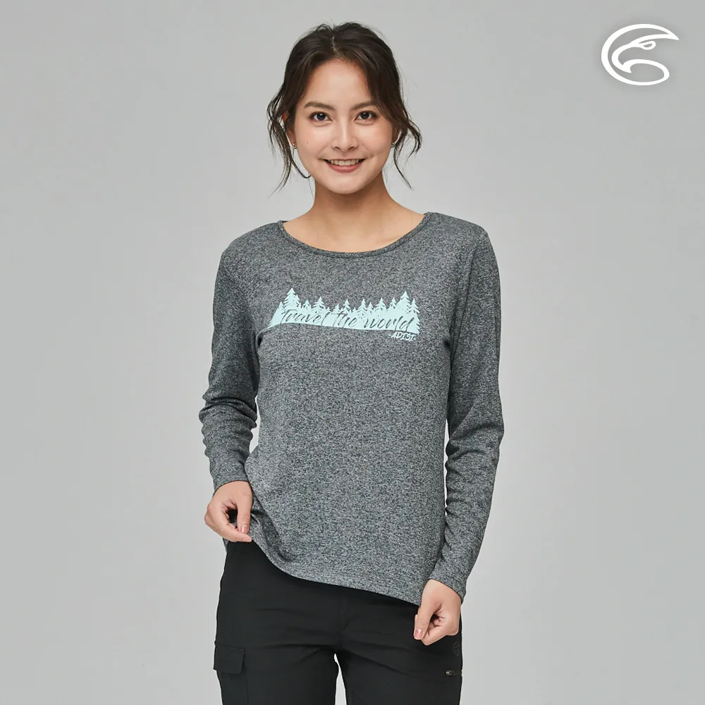 ADISI 女圓領涼感智能纖維速乾短袖圖T AL2311048 (S-2XL) 雙色中灰｜吸濕排汗 快乾 單向導濕 彈性 歷史價格詳細信息
