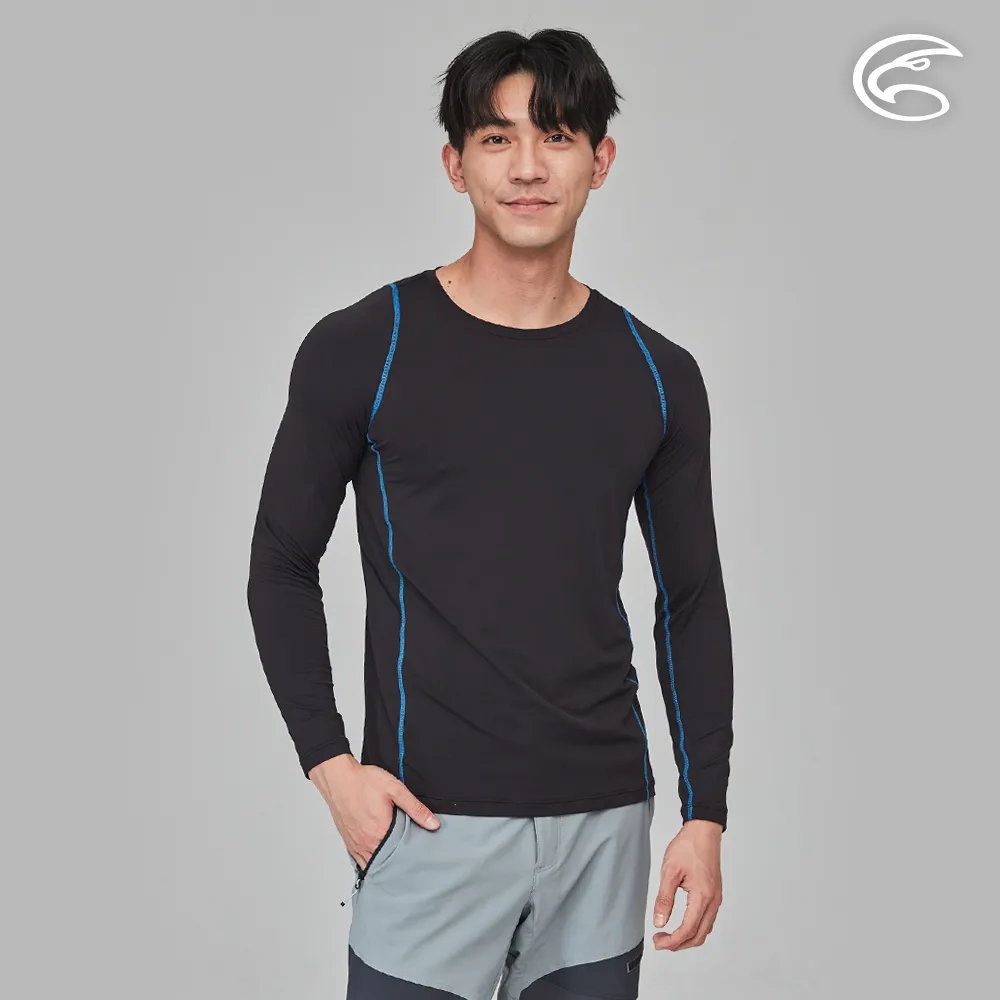 ADISI 男Tactel Pro長袖快乾排汗圓領上衣AL2391059 (S-2XL) 黑色｜防曬 抗UV 彈性 輕量 歷史價格詳細信息