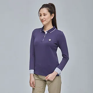ADISI 女抑菌單向導濕WaterFree長袖POLO衫AL2021046【藤花紫】隔濕紗 吸濕排汗 速乾 抗菌 歷史價格詳細信息