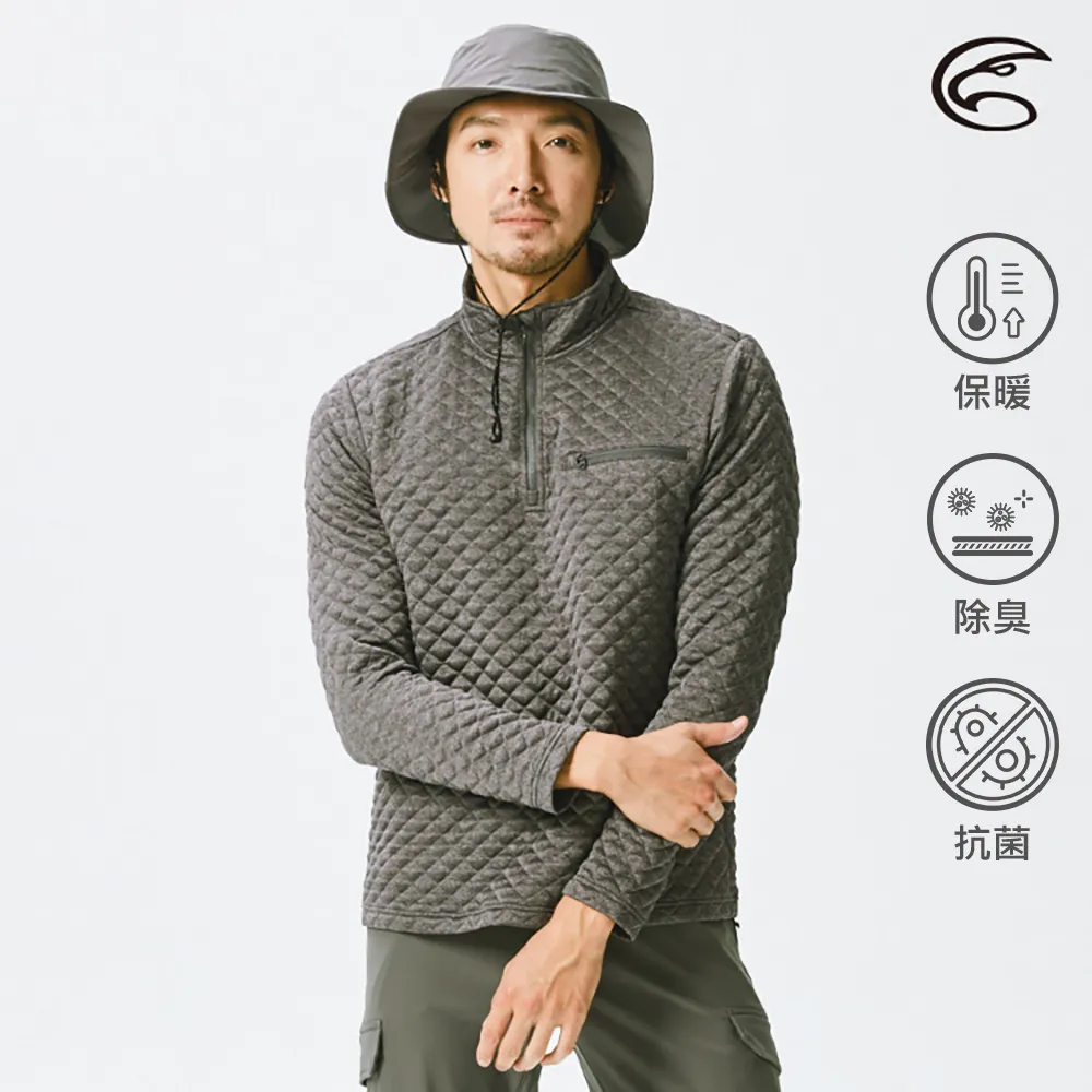 ADISI 男OCEANPURE抗靜電保暖半門襟AL2121049 (M-3XL) 深棕灰 / 海洋紗 排汗快乾 歷史價格詳細信息