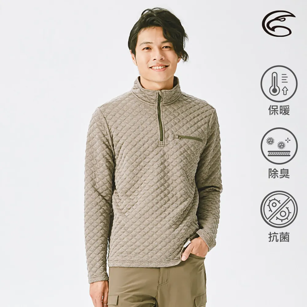 ADISI 男OCEANPURE抗靜電保暖半門襟AL2121049 (M-3XL) 深棕灰 / 海洋紗 排汗快乾 歷史價格詳細信息