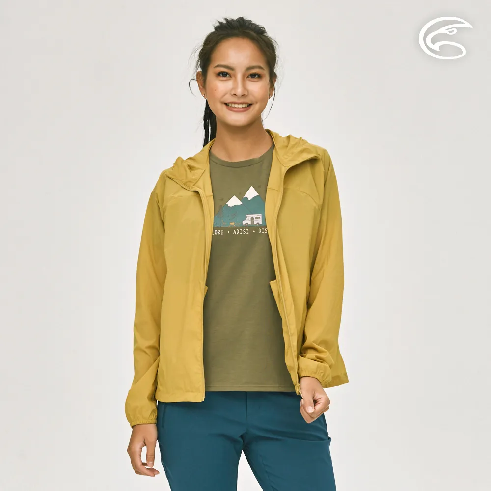ADISI 女輕肌感彈透印花抗風撥水連帽外套AJ2391055 (S-2XL) 瑪雅藍罌粟｜輕薄透氣 輕抗風 輕撥水 歷史價格詳細信息
