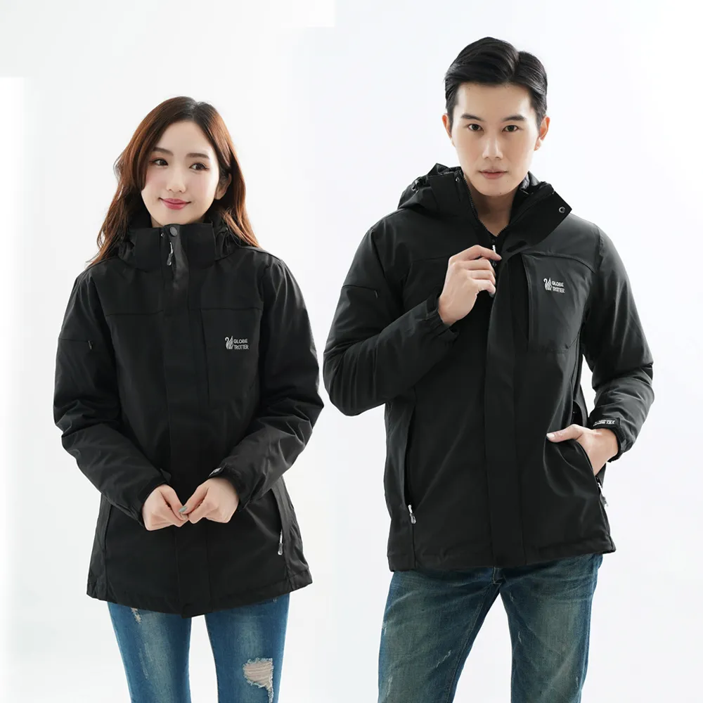 遊遍天下  中性款二件式GlobeTex防水透濕鋁點外套+無車縫羽絨外套GJ25011黑色 歷史價格詳細信息