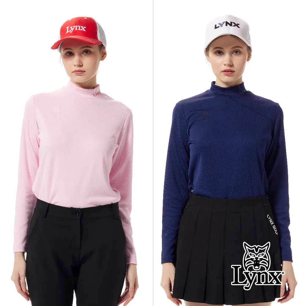 【Lynx Golf】女款合身版吸溼排汗配色線條設計立體貼膜造型長袖POLO衫/高爾夫球衫(三色) 歷史價格詳細信息