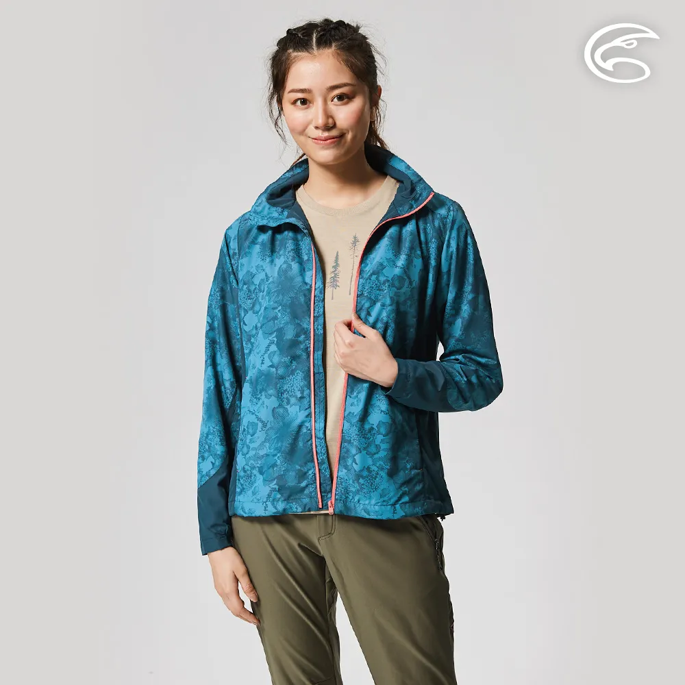 ADISI AJ2121072女超撥水抗風尼網可拆帽外套 / 紫鴨跖草印花 歷史價格詳細信息