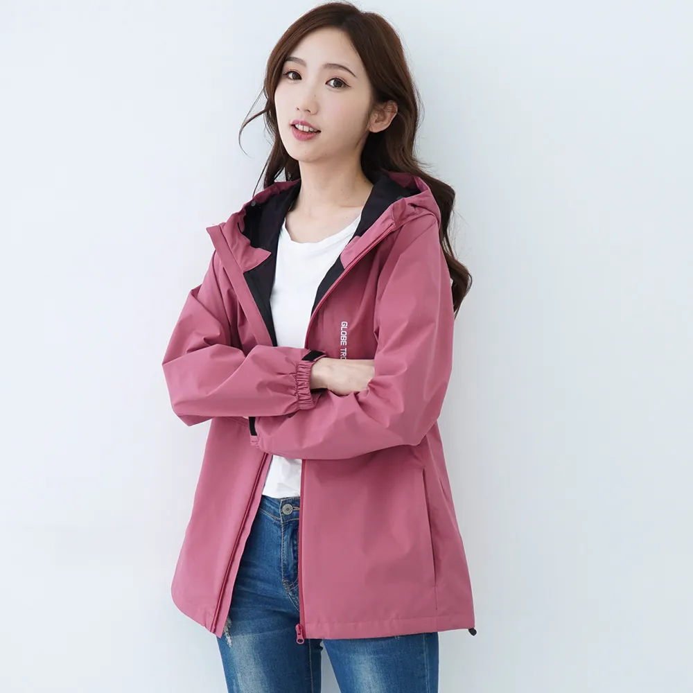 遊遍天下 中性款防水透氣防風防曬衝鋒機能連帽外套GJ13003石墨灰 歷史價格詳細信息