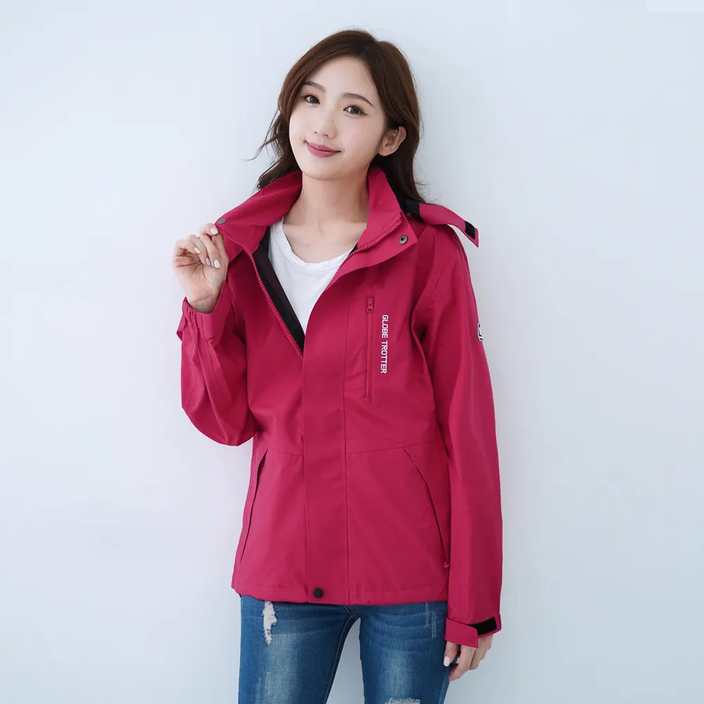 遊遍天下 中性款防水透氣防風防曬衝鋒機能連帽外套GJ13003石墨灰 歷史價格詳細信息