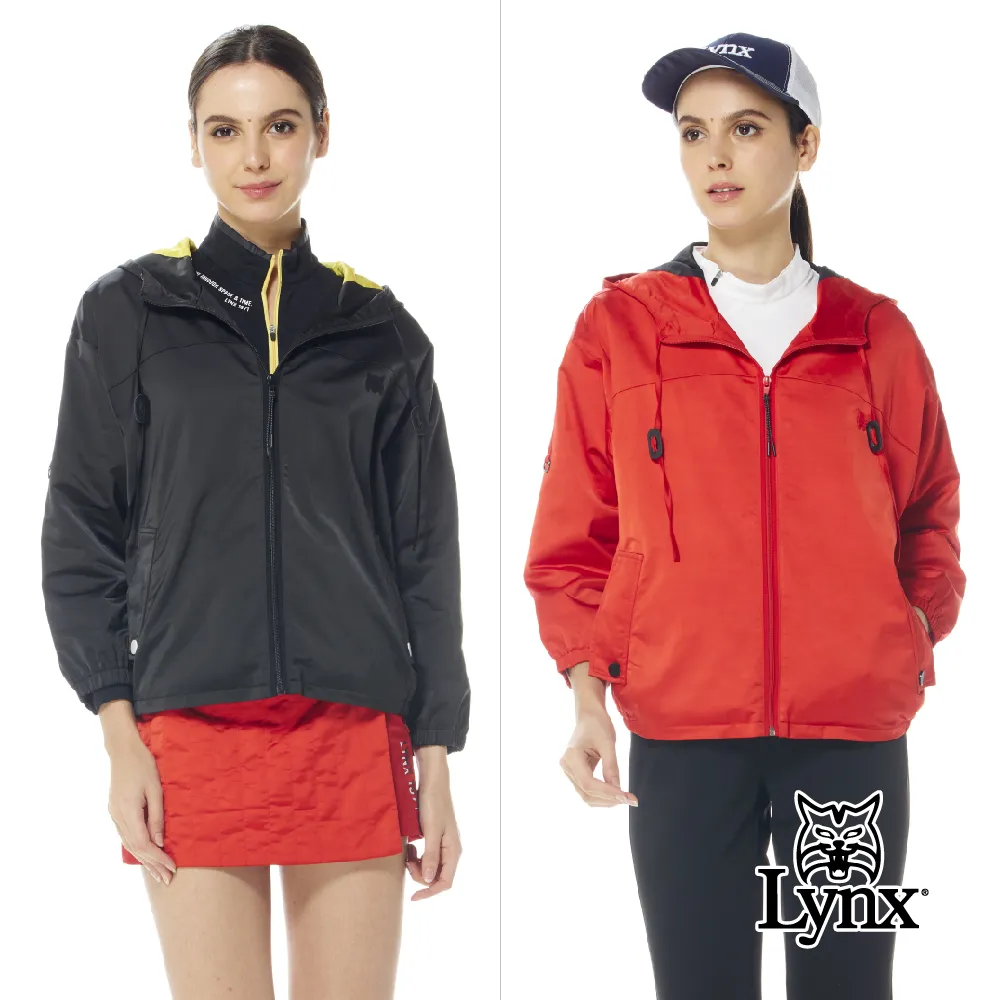 【Lynx Golf】女款防潑水保暖舒適內刷毛風衣造型山貓膠標拉鍊口袋長袖可拆式連帽外套(二色) 歷史價格詳細信息
