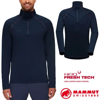 【長毛象】男 Snow ML Half Zip Pull 吸濕快乾半開襟拉鍊立領衫_1014-02400-5072 冰藍 歷史價格詳細信息