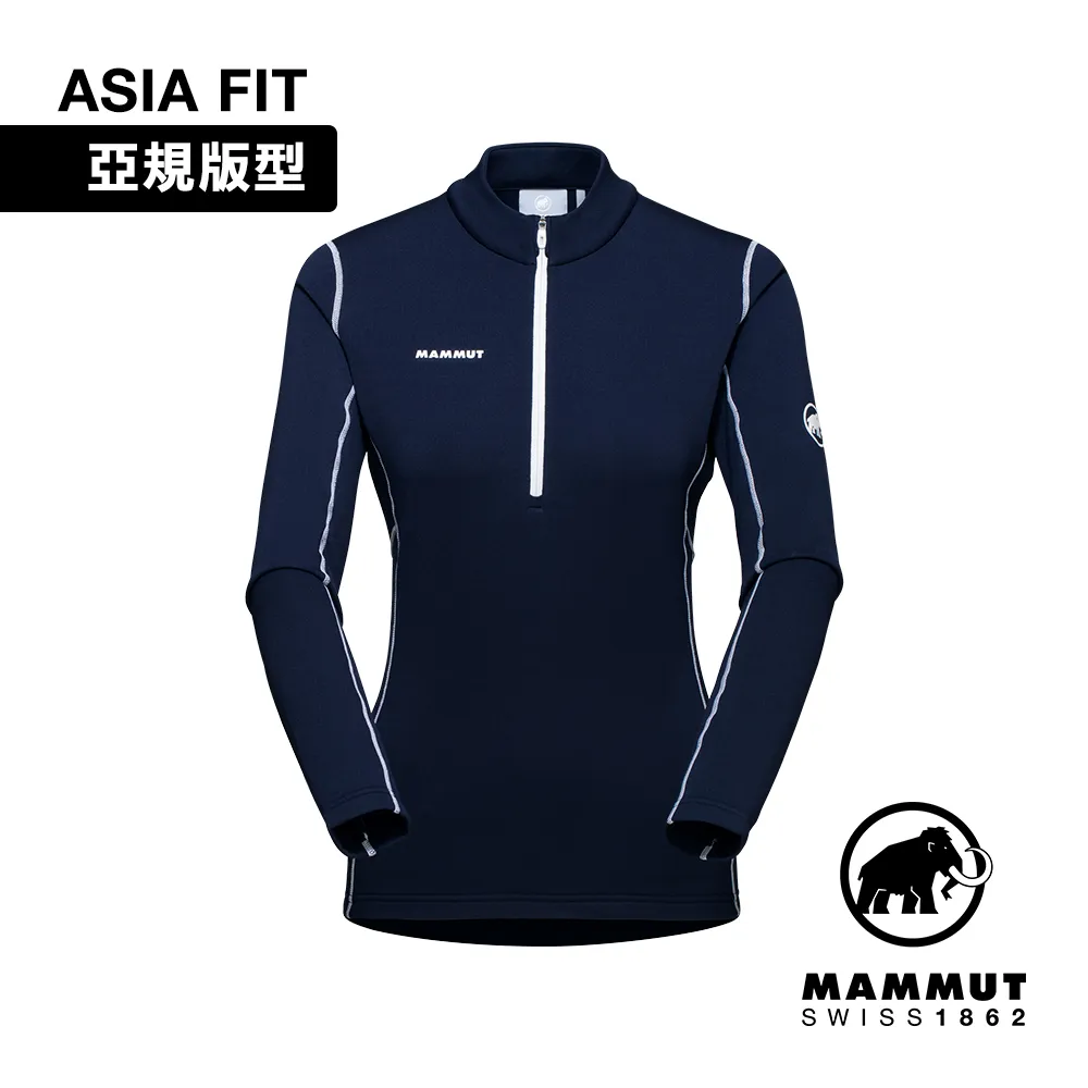 【長毛象】女 Aenergy ML Half Zip Pull 半門襟彈性長袖排汗衣_1016-01130-0001 黑 歷史價格詳細信息