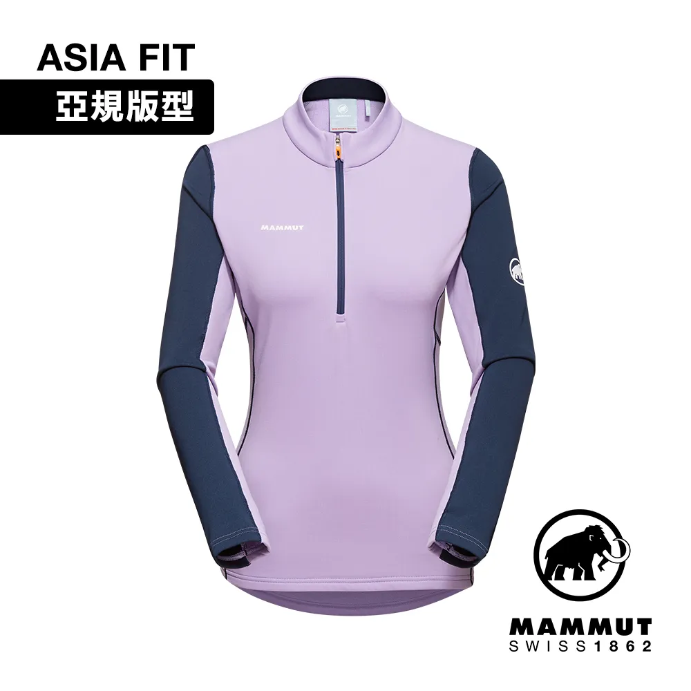 【MAMMUT 長毛象】AF 女 Aenergy ML Half Zip半門襟彈性長袖排汗衣/1016-01130-5975 海洋藍/黑 歷史價格詳細信息