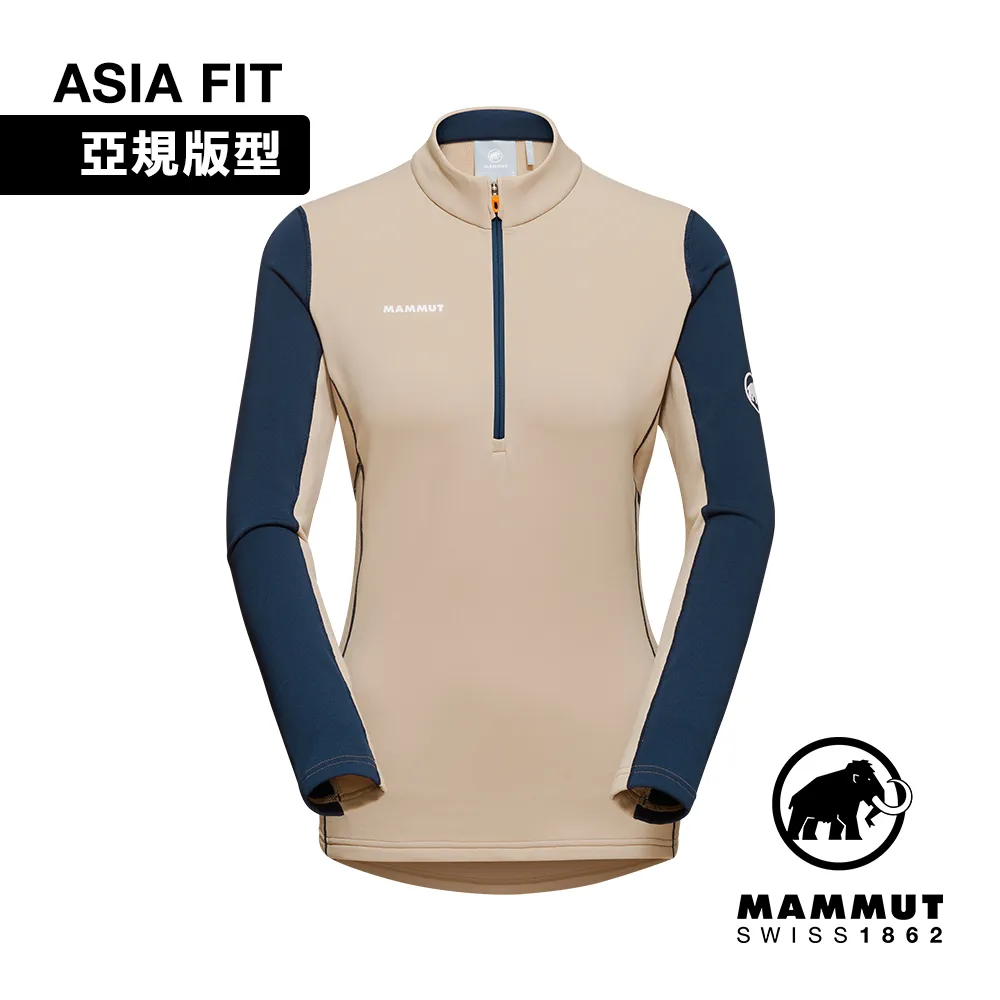 【MAMMUT 長毛象】AF 女 Aenergy ML Half Zip半門襟彈性長袖排汗衣/1016-01130-5975 海洋藍/黑 歷史價格詳細信息