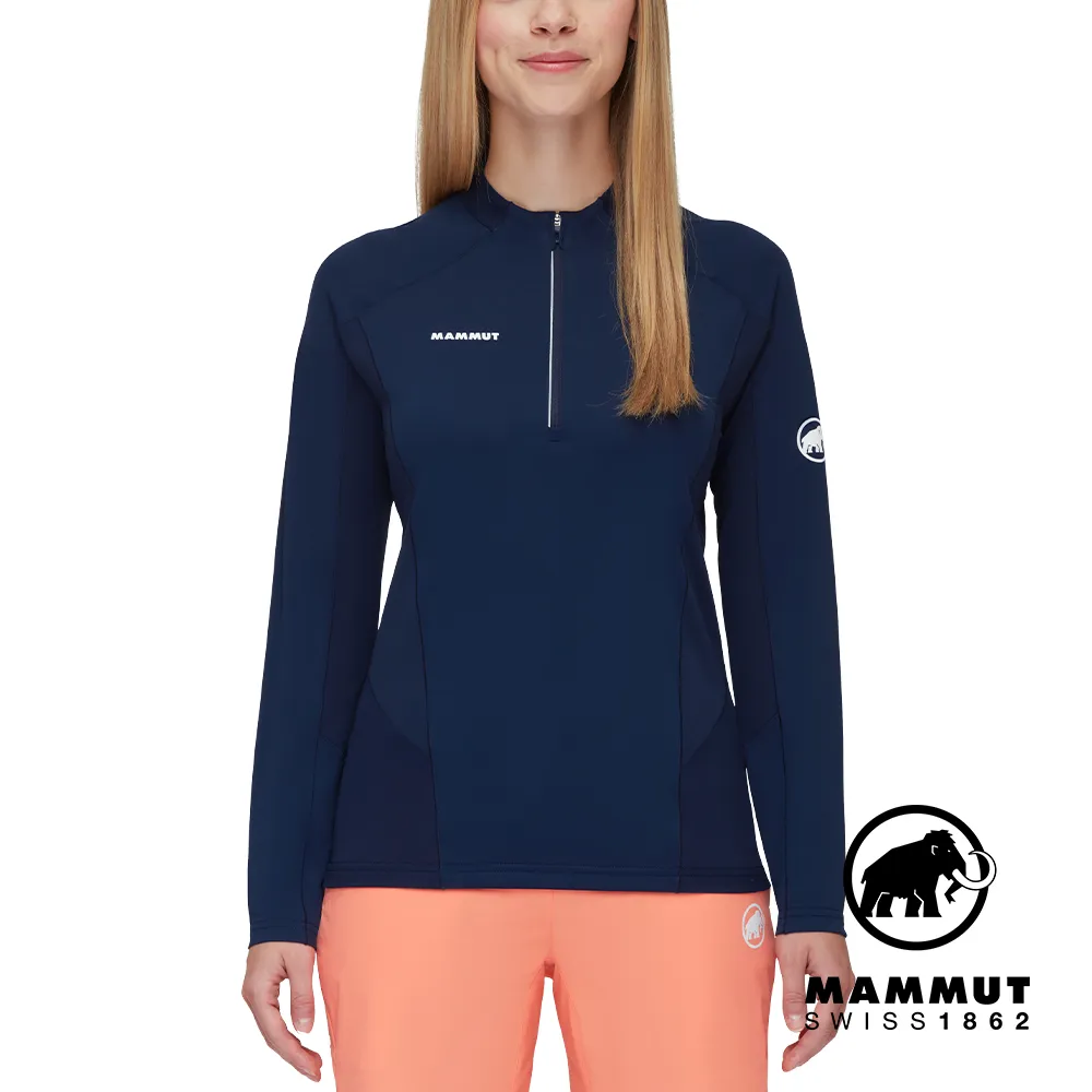 【MAMMUT 長毛象 女Aenergy FL Half Zip AF半開襟長袖《櫻花鮭粉/陶紅》】1016-01320 歷史價格詳細信息