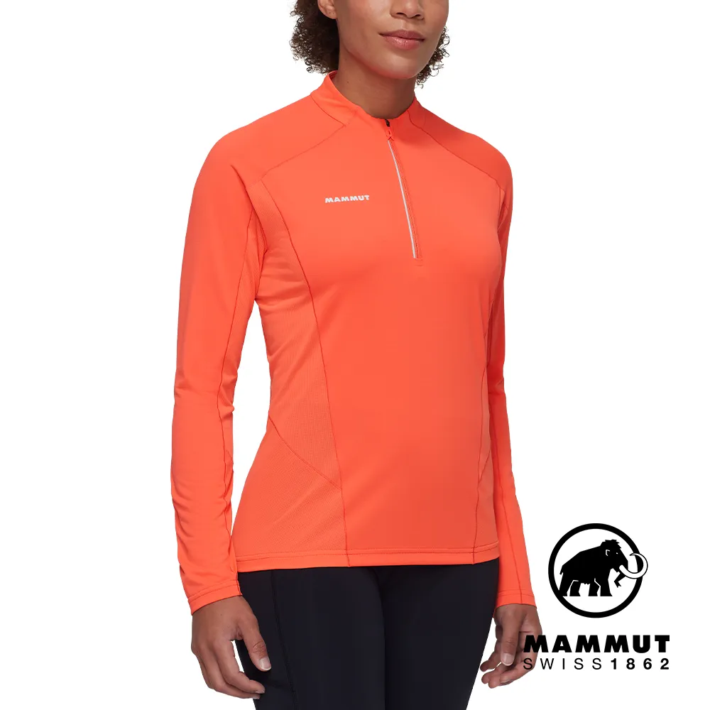【MAMMUT 長毛象 女Aenergy FL Half Zip AF半開襟長袖《櫻花鮭粉/陶紅》】1016-01320 歷史價格詳細信息
