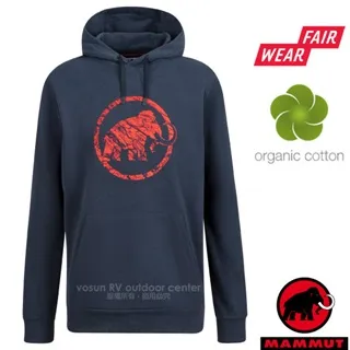 【長毛象】男款 Logo ML Hoody 有 機棉透氣保暖連帽長袖上衣.帽T/1014-02141-00411 黑 歷史價格詳細信息