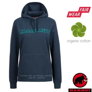 【長毛象】女款 Logo ML Hoody 透氣保暖連帽長袖上衣.T恤_1014-02151-50420 海洋藍PRT1 歷史價格詳細信息