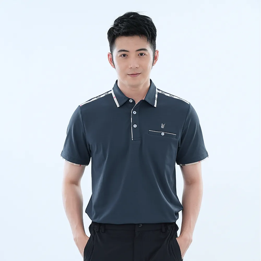 遊遍天下 男款抗UV吸濕排汗機能格紋POLO衫GS1017暗紫 歷史價格詳細信息