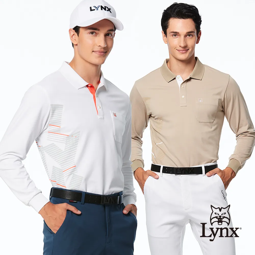 【Lynx Golf】男款吸溼排汗袖口造型設計胸袋款短袖POLO衫/高爾夫球衫(深藍色) 歷史價格詳細信息