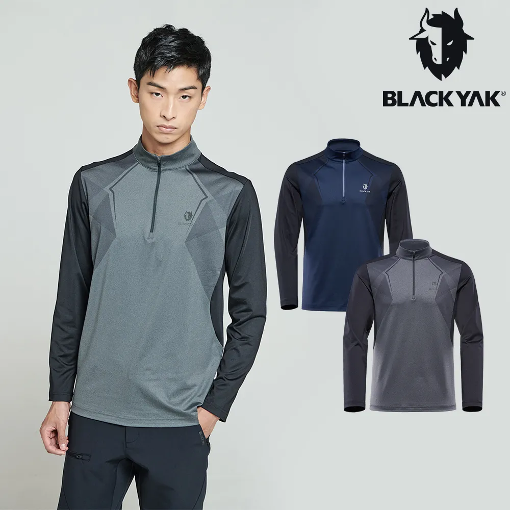 【BLACKYAK】男 TRAMPING長袖半開襟(海軍藍/麻花灰)-秋冬 登山 機能服 休閒服 |BYAB2MC902 歷史價格詳細信息